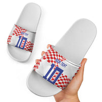 Custom Croatia Football Slide Sandals Kockasti-Grunge Checkers - Wonder Print Shop