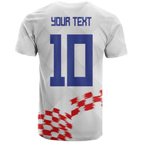 Custom Croatia Football T Shirt Kockasti-Grunge Checkers - Wonder Print Shop