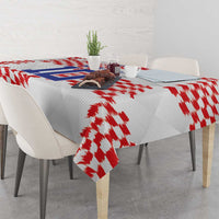 Custom Croatia Football Tablecloth Kockasti-Grunge Checkers - Wonder Print Shop