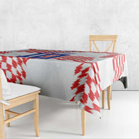 Custom Croatia Football Tablecloth Kockasti-Grunge Checkers - Wonder Print Shop