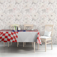 Custom Croatia Football Tablecloth Kockasti-Grunge Checkers - Wonder Print Shop