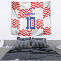 Custom Croatia Football Tapestry Kockasti-Grunge Checkers - Wonder Print Shop