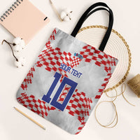 Custom Croatia Football Tote Bag Kockasti-Grunge Checkers - Wonder Print Shop