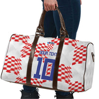 Custom Croatia Football Travel Bag Kockasti-Grunge Checkers - Wonder Print Shop
