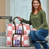 Custom Croatia Football Travel Bag Kockasti-Grunge Checkers - Wonder Print Shop