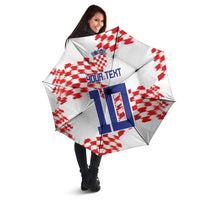 Custom Croatia Football Umbrella Kockasti-Grunge Checkers - Wonder Print Shop