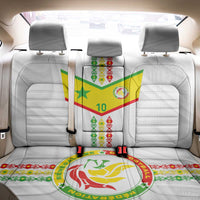 Custom Senegal Football Back Car Seat Cover Tricolor Traditional Patterns Sporty Style - Wonder Print Shop