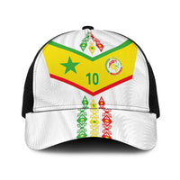 Senegal Football Baseball Net Cap Tricolor Traditional Patterns Sporty Style - Wonder Print Shop