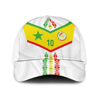 Senegal Football Baseball Net Cap Tricolor Traditional Patterns Sporty Style - Wonder Print Shop