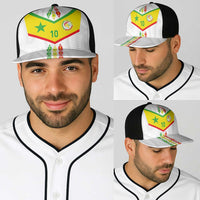 Senegal Football Baseball Net Cap Tricolor Traditional Patterns Sporty Style - Wonder Print Shop