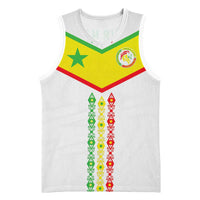 Custom Senegal Football Basketball Jersey Tricolor Traditional Patterns Sporty Style - Wonder Print Shop