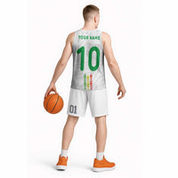 Custom Senegal Football Basketball Jersey Tricolor Traditional Patterns Sporty Style - Wonder Print Shop
