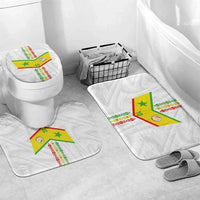 Custom Senegal Football Bathroom Set Tricolor Traditional Patterns Sporty Style - Wonder Print Shop