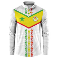 Custom Senegal Football Button Sweatshirt Tricolor Traditional Patterns Sporty Style - Wonder Print Shop