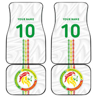 Custom Senegal Football Car Mats Tricolor Traditional Patterns Sporty Style - Wonder Print Shop