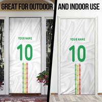 Custom Senegal Football Door Cover Tricolor Traditional Patterns Sporty Style - Wonder Print Shop
