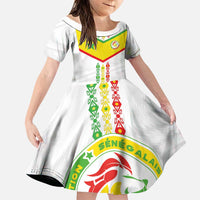 Custom Senegal Football Family Matching Puletasi and Hawaiian Shirt Tricolor Traditional Patterns Sporty Style - Wonder Print Shop