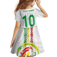 Custom Senegal Football Family Matching Tank Maxi Dress and Hawaiian Shirt Tricolor Traditional Patterns Sporty Style - Wonder Print Shop