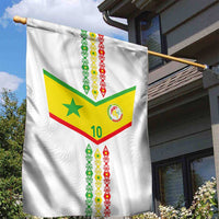 Custom Senegal Football Garden Flag Tricolor Traditional Patterns Sporty Style - Wonder Print Shop