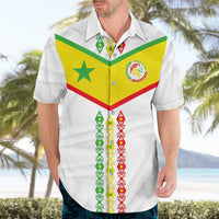 Custom Senegal Football Hawaiian Shirt Tricolor Traditional Patterns Sporty Style - Wonder Print Shop