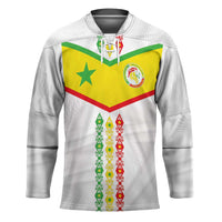 Custom Senegal Football Hockey Jersey Tricolor Traditional Patterns Sporty Style - Wonder Print Shop