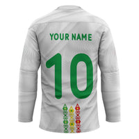 Custom Senegal Football Hockey Jersey Tricolor Traditional Patterns Sporty Style - Wonder Print Shop