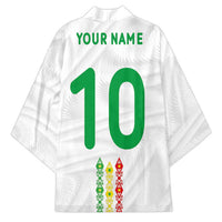 Custom Senegal Football Kimono Tricolor Traditional Patterns Sporty Style - Wonder Print Shop