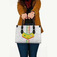 Custom Senegal Football Leather Bag Tricolor Traditional Patterns Sporty Style - Wonder Print Shop