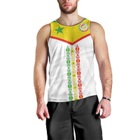 Custom Senegal Football Men Tank Top Tricolor Traditional Patterns Sporty Style - Wonder Print Shop