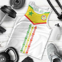 Custom Senegal Football Men Tank Top Tricolor Traditional Patterns Sporty Style - Wonder Print Shop