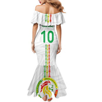 Custom Senegal Football Mermaid Dress Tricolor Traditional Patterns Sporty Style - Wonder Print Shop
