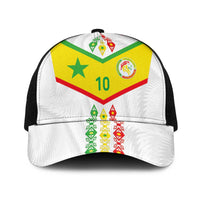 Senegal Football Mesh Trucker Cap Tricolor Traditional Patterns Sporty Style - Wonder Print Shop