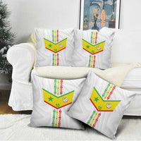 Custom Senegal Football Pillow Cover Tricolor Traditional Patterns Sporty Style - Wonder Print Shop