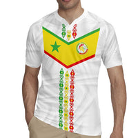 Custom Senegal Football Rugby Jersey Tricolor Traditional Patterns Sporty Style - Wonder Print Shop
