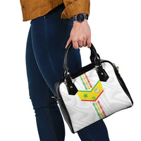 Custom Senegal Football Shoulder Handbag Tricolor Traditional Patterns Sporty Style - Wonder Print Shop