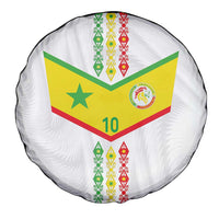 Custom Senegal Football Spare Tire Cover Tricolor Traditional Patterns Sporty Style - Wonder Print Shop