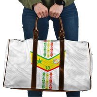 Custom Senegal Football Travel Bag Tricolor Traditional Patterns Sporty Style - Wonder Print Shop