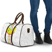 Custom Senegal Football Travel Bag Tricolor Traditional Patterns Sporty Style - Wonder Print Shop