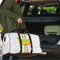 Custom Senegal Football Travel Bag Tricolor Traditional Patterns Sporty Style - Wonder Print Shop