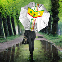 Custom Senegal Football Umbrella Tricolor Traditional Patterns Sporty Style - Wonder Print Shop