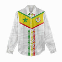 Custom Senegal Football Women Casual Shirt Tricolor Traditional Patterns Sporty Style - Wonder Print Shop