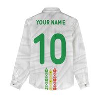 Custom Senegal Football Women Casual Shirt Tricolor Traditional Patterns Sporty Style - Wonder Print Shop