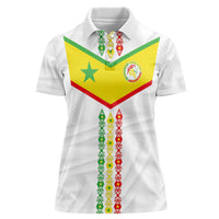 Custom Senegal Football Women Polo Shirt Tricolor Traditional Patterns Sporty Style - Wonder Print Shop