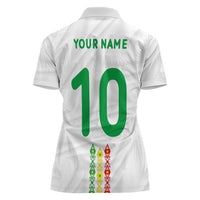 Custom Senegal Football Women Polo Shirt Tricolor Traditional Patterns Sporty Style - Wonder Print Shop