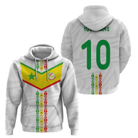 Custom Senegal Football Zip Hoodie Tricolor Traditional Patterns Sporty Style - Wonder Print Shop