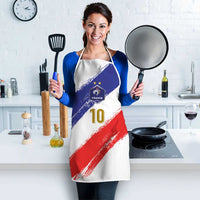 Custom France Foorball Apron Les Bleus Tricolor Brush Style - Wonder Print Shop