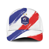 France Foorball Baseball Net Cap Les Bleus Tricolor Brush Style - Wonder Print Shop