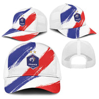 France Foorball Baseball Net Cap Les Bleus Tricolor Brush Style - Wonder Print Shop