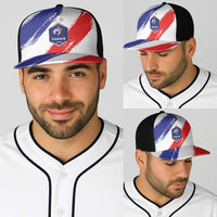 France Foorball Baseball Net Cap Les Bleus Tricolor Brush Style - Wonder Print Shop