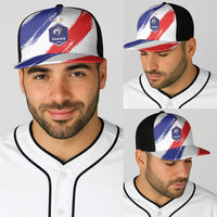 France Foorball Baseball Net Cap Les Bleus Tricolor Brush Style - Wonder Print Shop